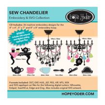 Sew Chandelier Embroidery Design + SVG Collection CD-ROM by Hope Yoder